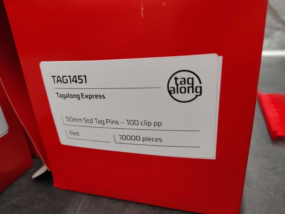 1530810-2 Marking pins, 50,000 pcs - Tagalong Express, 50 mm, red