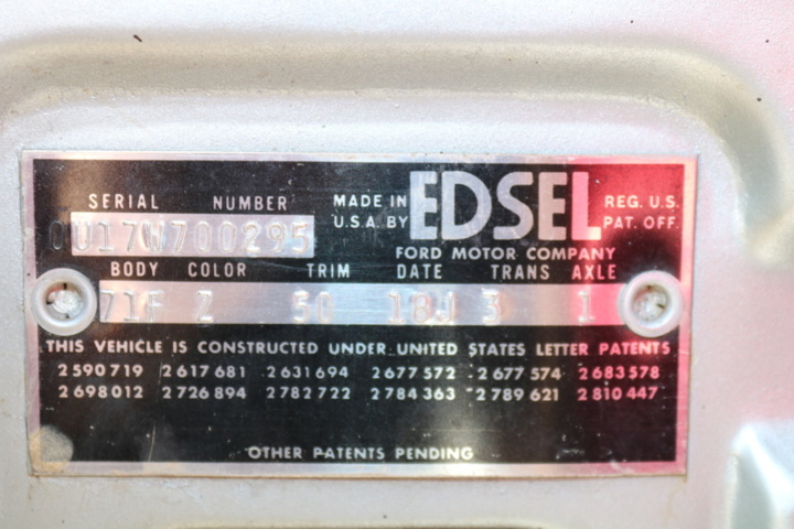 1417055-90 Edsel Villager 4.8 V8 Mile-O-Matic, 1960
