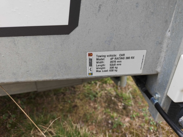1485200-18 Trailer with cover 960kg - North Grade 4P Racing 380 RX -2021