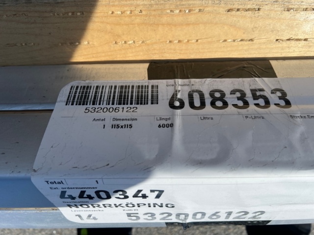 1449599-6 2 st Limträbalkar 6000 mm