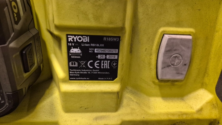 1532760-6 Sopmaskin Ryobi R18SW 3 med batteri och laddare
