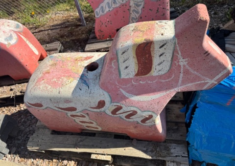 Dala horse in concrete