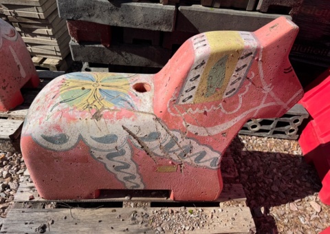 Dala horse in concrete