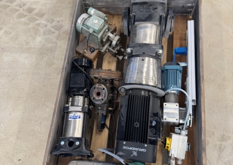 Various electric pumps and electric motors