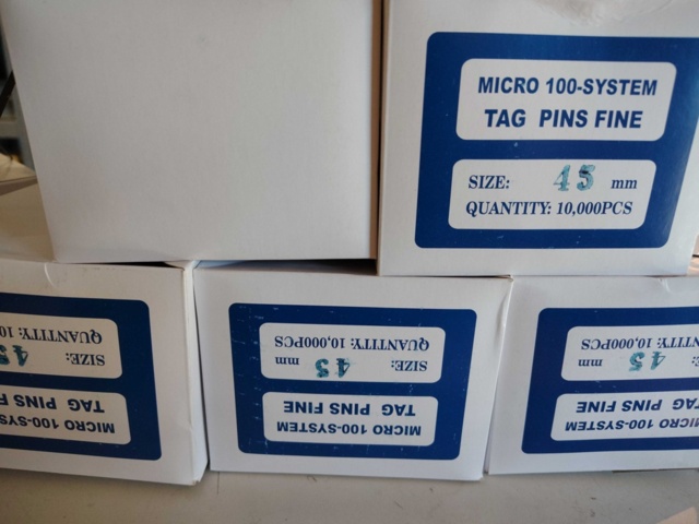 Tagpins, 5 st 10000-pack, 45 mm