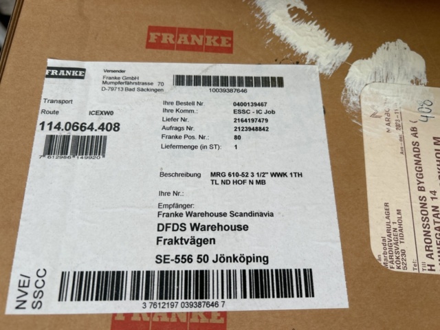 1521773-4 Diskho 2 st - Franke MRG 610-52