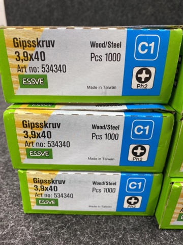 1526306-2 6000 st Bandad gipsskruv 3.9x40mm, Essve
