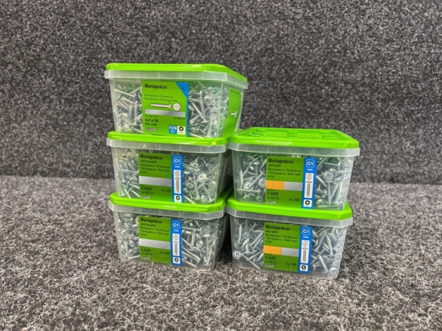 1526244-1 5 st Förpackningar Montageskruv 4.2x25mm, Essve