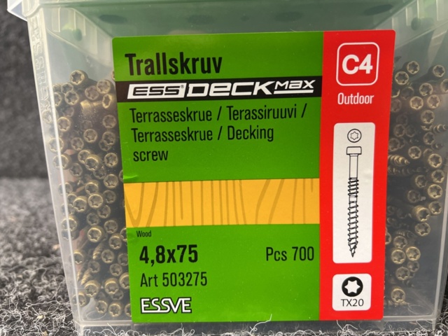 1526129-2 1400 pcs Trall screw 4.8x75mm, Essve