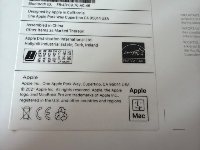 1533613-8 MacBook Pro 14 inch, A2442