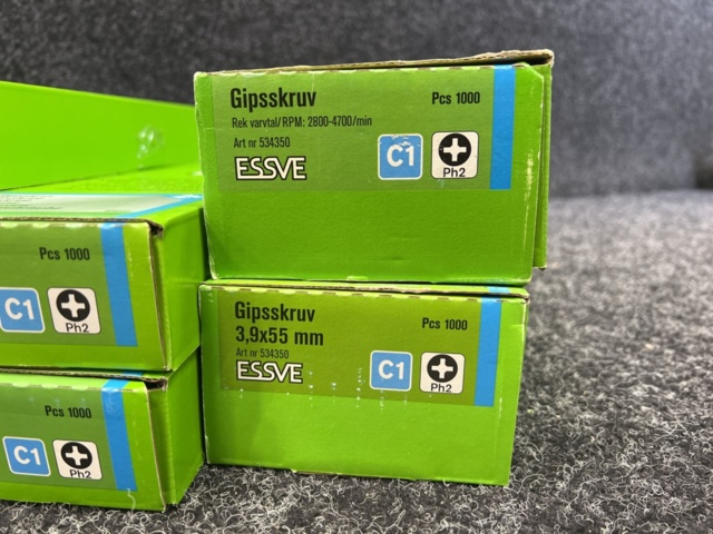 1526278-4 7000 st Bandad hårdgipsskruv & gipsskruv, Essve