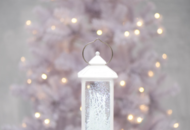 1529057 Ljuslyktor med snöfall, 4 st - LED, Finn-Lumor