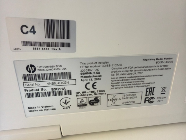 1533623-4 Color LaserJet Pro MFP M277dw printer