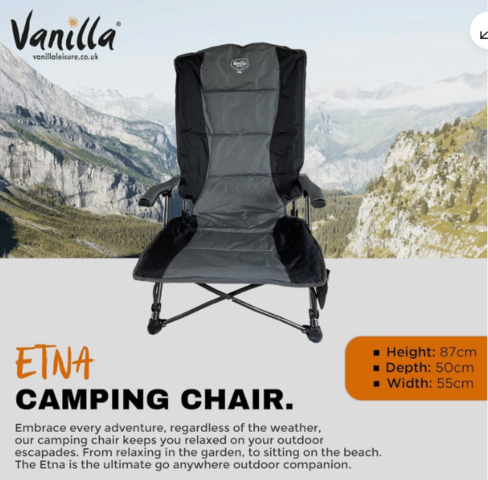 1529066-3 Campingstol - Vanilla Leisure, Etna, värmefunktion