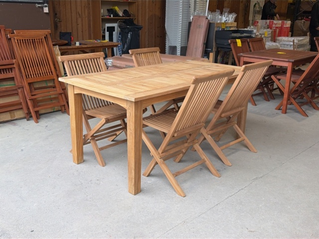 1525395-3 Teakbord och stolar 4 st