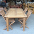 1525395-2 Teakbord och stolar 4 st
