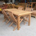 1525395-1 Teakbord och stolar 4 st