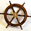 1532581-1 Skeppsratt för maritim fartyg Ø 60 cm - med trähandtag