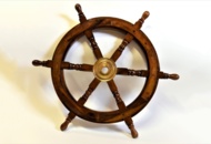 1532583 Skeppsratt för maritim fartyg Ø 60 cm - med trähandtag
