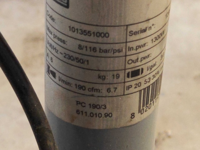 1485279-4 Compressor with accessories - Senco PC 190/3