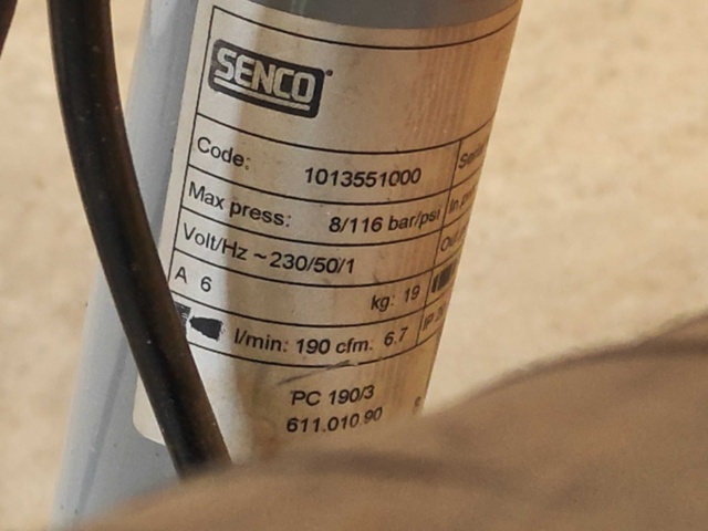 1485279-6 Compressor with accessories - Senco PC 190/3