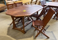 1525398 Teakbord och stolar 4 st