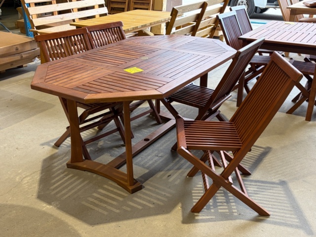 1525398-1 Teakbord och stolar 4 st