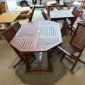 1525398-2 Teakbord och stolar 4 st