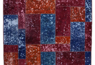 1515507 Hand-knotted Oriental Patchwork Rug Wool/Yarn Multicolored 180x193cm (750743)