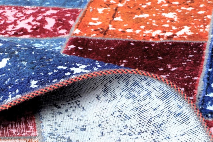 1515507-7 Hand-knotted Oriental Patchwork Rug Wool/Yarn Multicolored 180x193cm (750743)