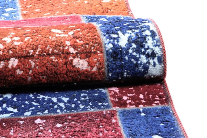 1515507-8 Hand-knotted Oriental Patchwork Rug Wool/Yarn Multicolored 180x193cm (750743)