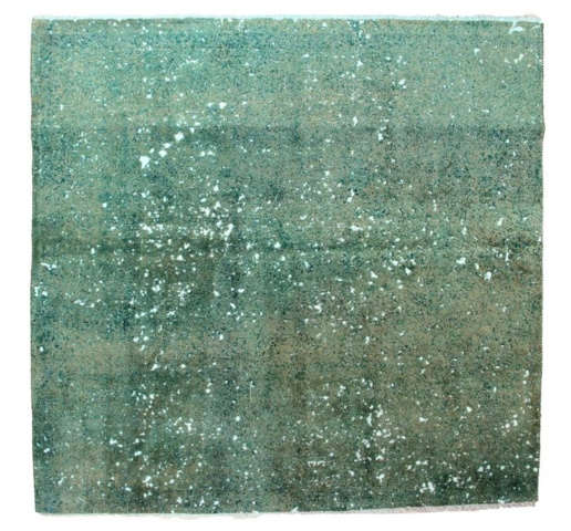 1515508-4 Hand-knotted Oriental Vintage Rug Wool Green 205x218cm (750797)