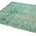 1515508-3 Hand-knotted Oriental Vintage Rug Wool Green 205x218cm (750797)