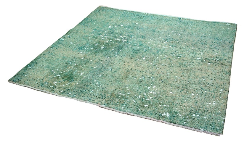 1515508-3 Hand-knotted Oriental Vintage Rug Wool Green 205x218cm (750797)