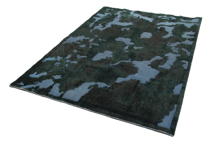 1515509-1 Hand-knotted Oriental Vintage Rug Wool Dark Green/Blue 190x267cm (750799)
