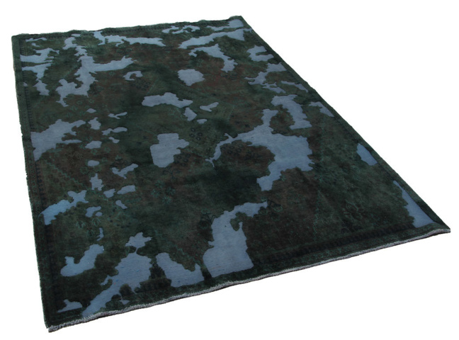 1515509-3 Hand-knotted Oriental Vintage Rug Wool Dark Green/Blue 190x267cm (750799)