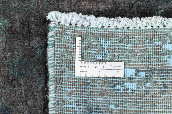 1515509-6 Hand-knotted Oriental Vintage Rug Wool Dark Green/Blue 190x267cm (750799)