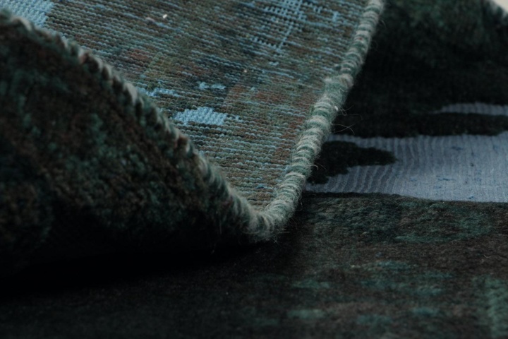 1515509-8 Hand-knotted Oriental Vintage Rug Wool Dark Green/Blue 190x267cm (750799)