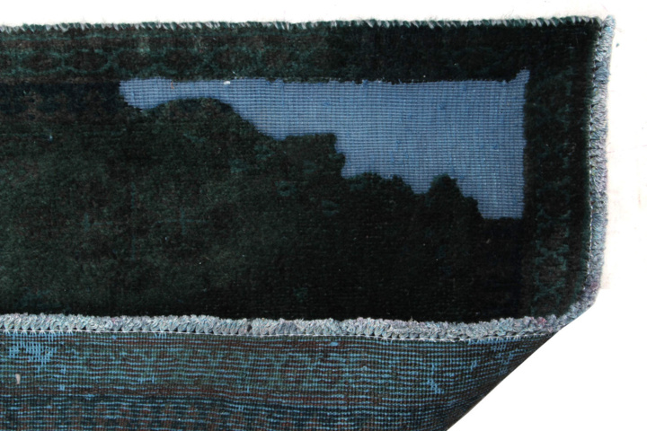 1515509-9 Hand-knotted Oriental Vintage Rug Wool Dark Green/Blue 190x267cm (750799)