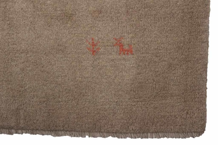 1515511-7 Hand-knotted Persian Rug Gabbeh Shiraz Wool Beige 175x230cm (750845)