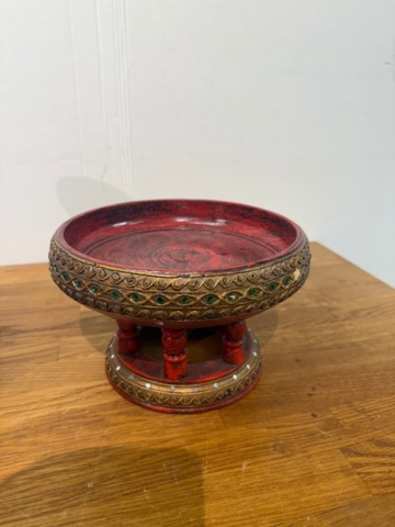 1141826-3 Buddafigur (stor) samt fat
