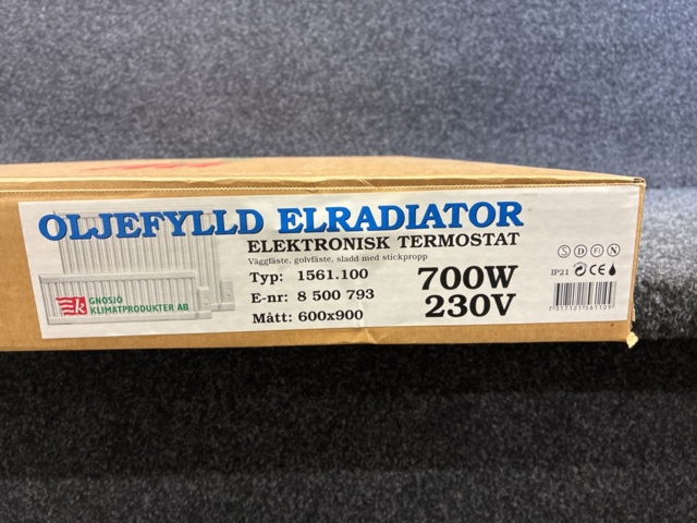 1533983-2 Oil-filled electric radiator Gnosjö climate products, 700W