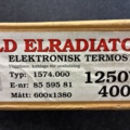 1533987-4 Oil-filled electric radiator Gnosjö climate products, 1250W