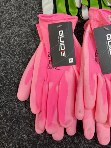 1534010-2 11 pcs Guide Work Gloves, Size 9 & 10