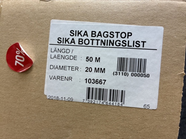 1534020-4 Iläggssulor, påkärningsskydd, skyddsglas m.m.