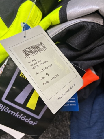 1534190-3 Winter high-visibility trousers, Size S