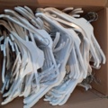 1533759-2 Coat hangers, 325 pcs - RCT 43, white, plastic, metal hook