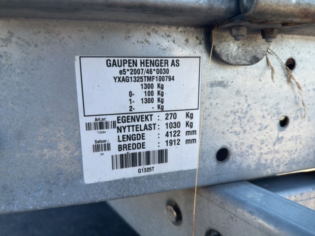 1357549-15 Släpvagn - Gaupen G1325T -2021