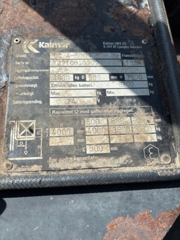 1529331-8 Forklift - Kalmar DC 4-500 - 1994