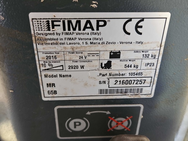 1529340-7 Skurmaskin - Fimap MR 65B -2016